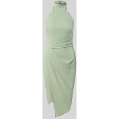 slim fit jurk met opstaande kraag