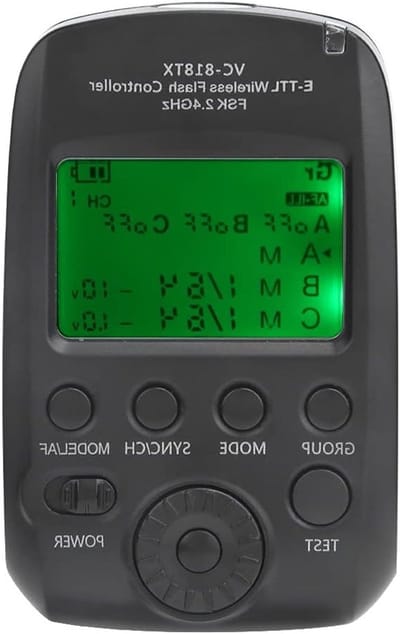 Draadloze E-TTL Flits Trigger met 8 Kanalen en 1/8000s Hoge Snelheidssynchronisatie voor Camera's