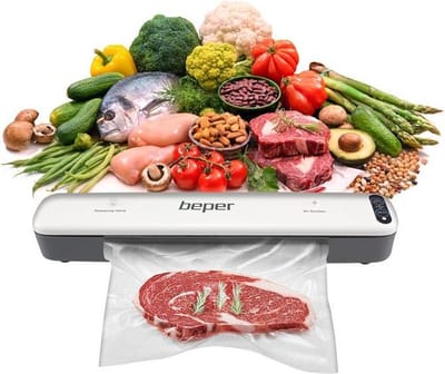 Beper P102 - Vacumeer Machine - Vacuum Sealer - Gewoon & Vacuum Verpakken - Oververhitting Bescherming - Vacumeermachine - Vacuümapparaat - Vacuüm sealer - Voedsel vacumeermachine - 30cm Breedte verpakkingsmachine