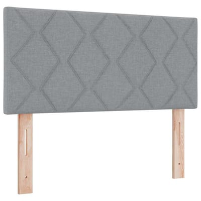 vidaXL - Hoofdbord - Lichtgrijs - 100 - cm - Stof