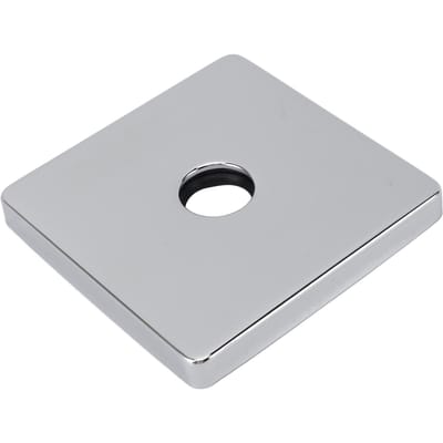 Cache carré de 4 pouces pour bras de douche Acier inoxydable 304 Plaque de recouvrement de pommeau de douche pour bras de pommeau de douche fixe Robinet de baignoire Placage gray