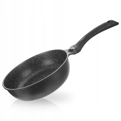 Diepe Granieten Koekenpan Zwart 24 cm - Anti-aanbak & Inductie