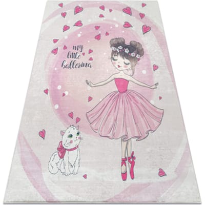 Kleden Rugsx BAMBINO 2161 tapijt wasbaar Ballerina, poesje voor 120x170 cm