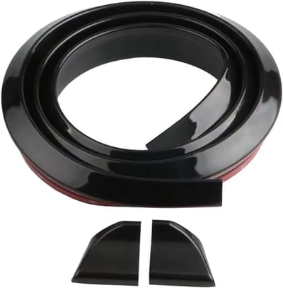 Universele Achterspoiler van Rubber in Glanzend Zwart, 1.5m - Verbeter Aerodynamica en Stijl voor Hatchbacks en Auto's