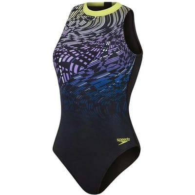Dames zwempak uit 1 stuk Speedo Print Hydrasuit
