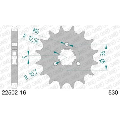 Tandwiel Afam 530 16 dents