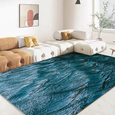 3D Oceaan Zeewater Tapijt Zee Tapijt voor Woonkamer Tapijten Huis Vloer Decor Woonkamer Kind Speelmatten Decoratie Hotel Lounge Mat 60*90cm