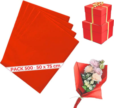Zijdepapier Pakket - Decoratiepapier Vellen - Verpakken Cadeaus - 500 Vellen - 50x75 cm - Koraal
