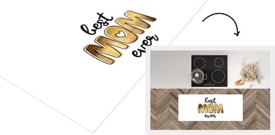 Keukenloper - Loper keuken - Spreuken - Quotes Best Mom Ever - Moederdag cadeautje - Mama - 120x50 cm - Keukenloper vinyl