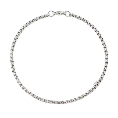 armband- RVS kleur- Schakel- 22-25 cm- Metaal - Charme Bijoux