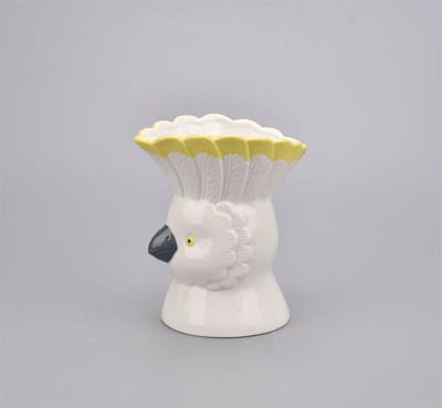 HomeBound by KY | Aardewerk vaas vogel | 13,7x10,2x15,5cm | bloemenvaas keramiek vogel