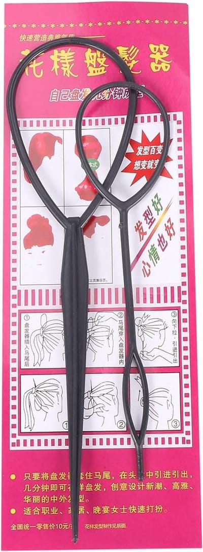 Haar Styler Set - Haar Twister - Snel Kapsel Maken - Twee Maten - 2 Stuks - Zwart