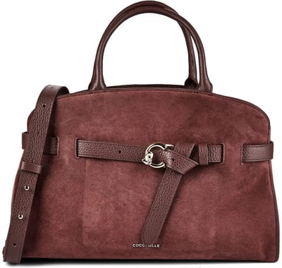COCCINELLE Leren handtas schoudertas Sabine Suede Bi Handbag Berry / Berry donkerpaars