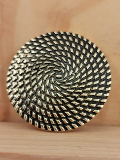 Magneet - broche - Cirkel of Lifel - Symbool - Ø 4 cm - rond - Goudkleurig - voor - omslagdoek - sjaal - vest - te – sluiten ook mooi als - broche.