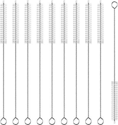 Rietjes Borstels - Lange Reiniger - Grondig Schoonmaken - Flexibele Draad - 10 Stuks 175mm - Zwart