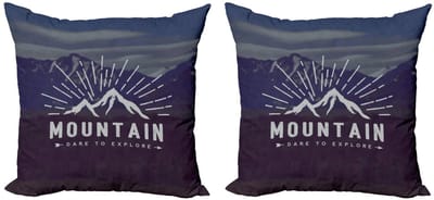ABAKUHAUS Avontuur Kussenhoes Set 2x60x60 – Dubbelzijdig Indigo