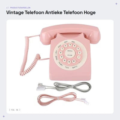 Inovra- Telefoon Vintage Europese Stijl - Hoge Definitie Gesprekskwaliteit - Antieke Telefoon - ABS-Materiaal - Duidelijke Knoppen - Thuiskantoor Gebruik - Vaste Telefoon