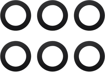 Rubberen Afdichtingsring - Bad-afvoerring - Lekvrije Afvoer - Hoge Temperatuur Bestendig - 6 Stuks - Zwart
