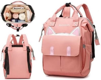 Rugzak Organizer voor Kinderwagen - Roze - 3 Thermische zakken - Waterdicht - Gemaakt van Oxford-stof - Hiden Cat