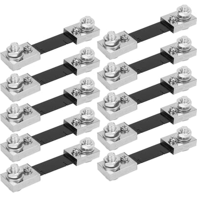 10PCS Résistance Shunt de Courant CC 75mV Alliage Manganèse Cuivre pour Shunt Ammètre FL?2 75A white