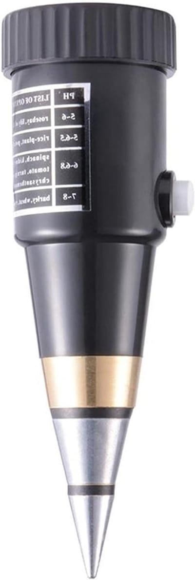 Bodemmeter pH Vochtigheid - Grondmeter Tuin - Plantenverzorging Binnen - Snelle Nauwkeurige Meting - 8-10 cm - Zilver