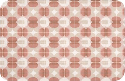 WC mat 60x40 cm - Antislip - Retro - Klassiek - Roze - Toiletmat - Vloermat - Douchemat - Toilet tapijt - Toiletmatten
