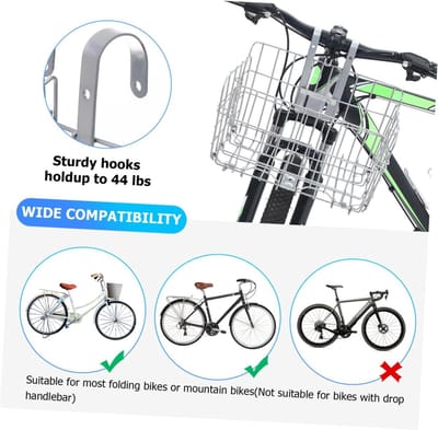 Fietsmand Opvouwbaar - Afneembare mand - Boodschappen vervoeren - Eenvoudige montage - 34x23x20 cm - Zwart