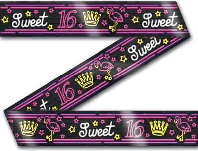 Paper Dreams Party Tape Sweet 16 Neon 12 Meter
