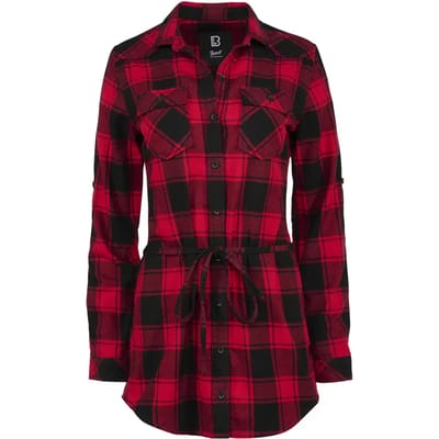 Brandit Lucy Dames Longsleeve - rood/zwart - L