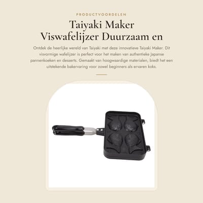 Dailygoods- Taiyaki Bakvorm - Dubbele Bakvorm - Antiaanbaklaag - Hoogwaardige Materialen - Anti-verbrandingshandvat - Duurzaam en Slijtvast - Wafelmaker