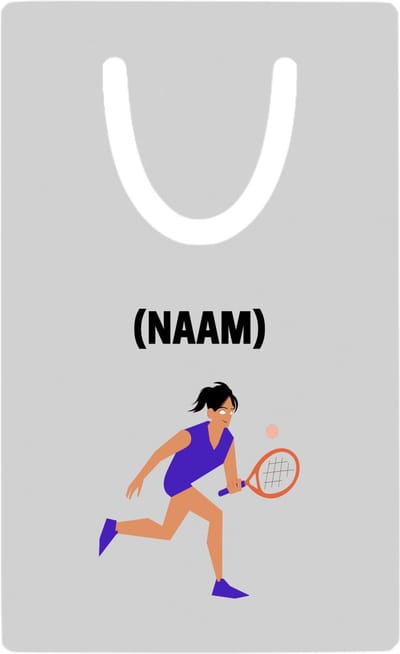 Hacebo® - Tennis met eigen naam metalen boekenlegger - Tennis - Tennisser - Sport Bladwijzer boekenleggers - 7.6 cm x 5cm