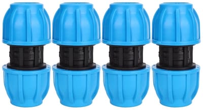Dailygoody - Waterleiding Connector - Druppelirrigatie Fitting - Stevig PE Plastic - 25mm tot 25mm - Waterleiding Verbinding - Geschikt voor Huis Tuin