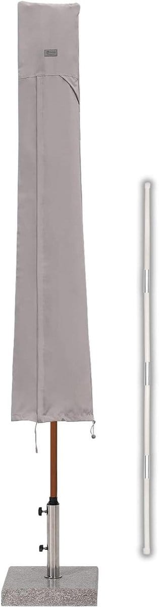 Parasolhoes Set - Beschermhoezen - Terras Beschermen - Waterdicht Polyester - 2 stuks 190 cm - Lichtgrijs