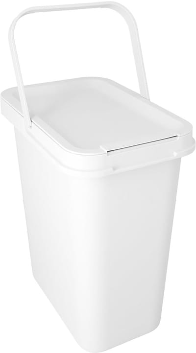 Vuilnisemmer Keuken - Afvalbak Modern - Praktisch Thuis - Met Handvat Houder - 12 Liter Volume - Wit