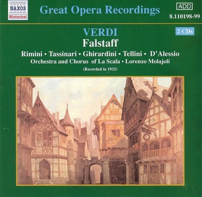 Orchestra And Chorus Of La Scala Milan, Lorenzo Molajoli - Verdi: Falstaff (2 CD) (Remastered)