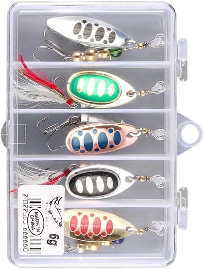 Vis lokaas set - Spinner lokaas - Vissen aantrekken - Levensechte bewegingen - 5 stuks - Divers