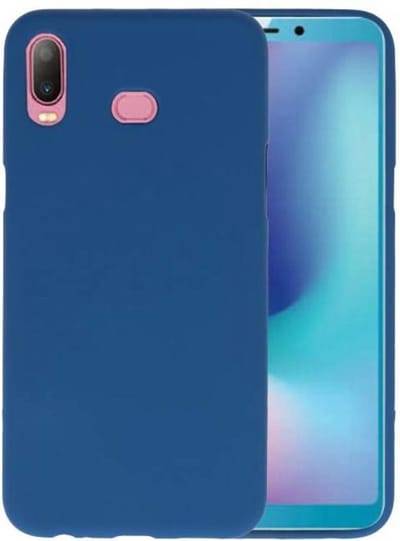 Hoesje Geschikt voor de Samsung Galaxy A6s - Backcover Color Telefoonhoesje - Navy