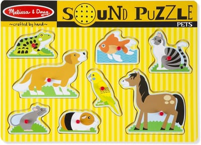 Geluid Puzzel - Houten Puzzel - Kinderen Leren - Met Geluidseffecten - 8 Stukjes - Meerkleurig