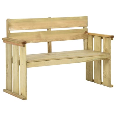 vidaXL - Tuinbank - 121 - cm - geïmpregneerd - grenenhout