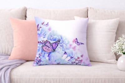 Butterfly Dreams Collection Kussenhoes - Vlinders - Bloemen - Sierkussenhoes - 45x45 cm
