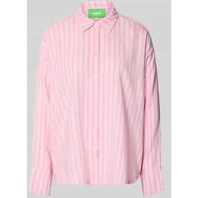 Overhemdblouse met linnen en knoopsluiting model 'ALMIRA'