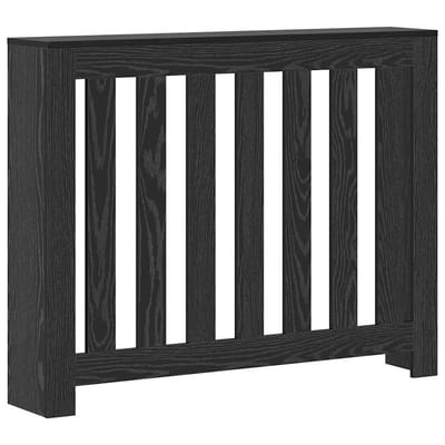 vidaXL Radiatorafdekking Zwart eiken 104 x 20 x 82 cm Bewerkt hout