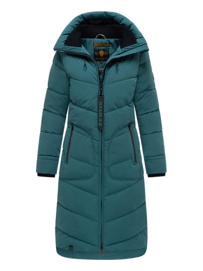 Marikoo dames winterjas Benikoo met capuchon & geribde kraag – warm en stijlvol