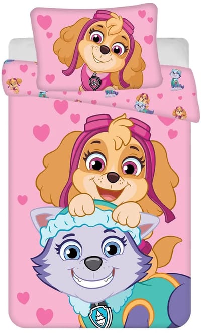 PAW Patrol BABY Dekbedovertrek, Skye & Everest - 135 x 100 cm - Katoen