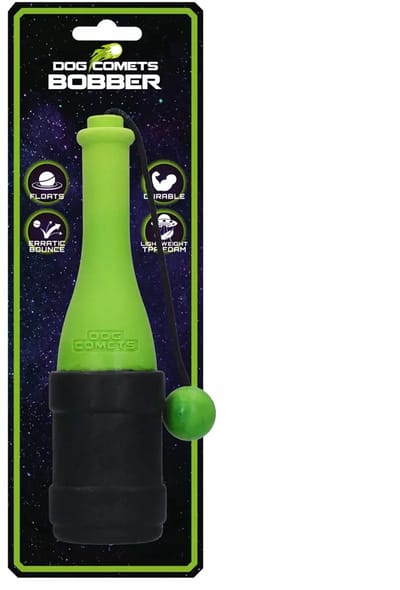 Dog Comets Bobber - 23 cm - Hondenspeelgoed - Hondenbal - Geschikt voor grote honden - Drijvend Apporteerspeelgoed - TPR foam - Groen