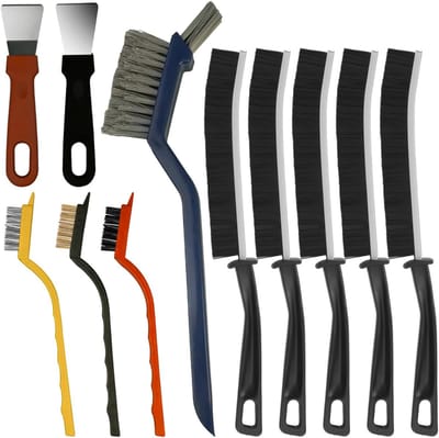 HEZIVO® Voegenborstel Badkamer - Voegenreiniger 11-delig - Schoonmaakborstel Keuken - Schrobborstel - Schrobber