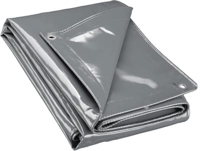 Afdekzeil - Beschermzeil - Goederen beschermen - UV-bestendig PVC-coating - 900 x 500 cm - Grijs