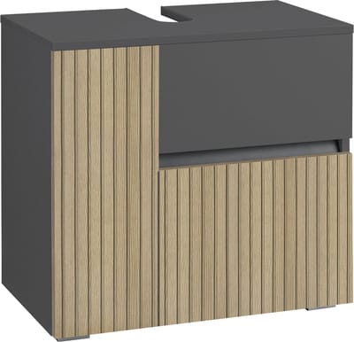 Mirza-Spoelkast - 2-deurs - Wit Eikenlook