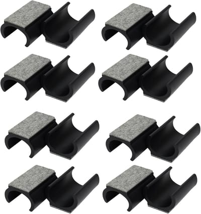 16x Stoelpootdoppen Vilt Ø 24-25mm - Universele Meubelglijders Krasbescherming voor Parket, Laminaat & Tegels