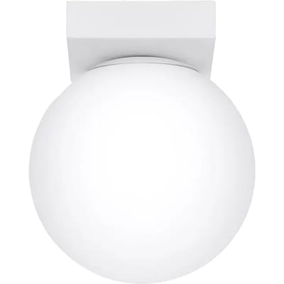 Sollux Lighting Plafondlamp Yoli - 14.5x12x12cm - G9 - wit - staal/glas